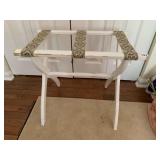 SCHEIBE LUGGAGE RACK, WHITE FINISH, DECORATIVE
