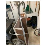 GARDEN CART W/ PNEUMATIC TIRES, METAL FRAME,
