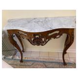 FRENCH PROVINCIAL STYLE CONSOLE TABLE, WHITE