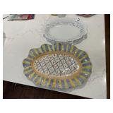 MACKENZIE-CHILDS OVAL SERVING PLATTER W/