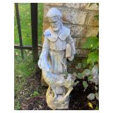 ST. FRANCIS GARDEN STATUE, CAST STONE, DEPICTING