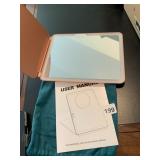 RECHARGEABLE LED LIGHTED TRAVEL MIRROR, ROSE GOLD