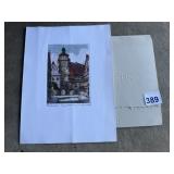 ORIGINAL ETCHING, ROTHENBURG TAUBER, SIGNED,