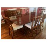 CHERRY DINING TABLE, GEORGIAN STYLE, OVAL TOP
