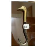 BRASS DUCK HEAD HOOK W/ BLACK METAL SHAFT,