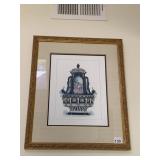 FRAMED PRINT OF ORNATE PORCELAIN URN, CLASSICAL