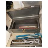 CRAFTSMAN METAL TOOLBOX, ASSORTED WRENCHES,