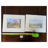 MARTIN SAVAGE WATERCOLOR PRINTS, ARCHITECTURAL