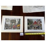 Z. CHUMAN PARIS SCENE PRINTS, CHAMPS ELYSEES AND