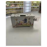 DELFT HOLLAND CERAMIC FLOWER FROG, RECTANGULAR,