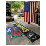 US FLAG, PITTSBURGH STEELERS BANNER, ANGEL