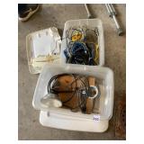 ASSORTED ETHERNET CABLES, TELEPHONE HANDSET, WORK