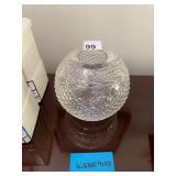 WATERFORD CRYSTAL ROSE BOWL, SPHERICAL FORM, DEEP
