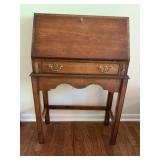 CHERRY WOOD DROP-FRONT SECRETARY DESK, DOVETAILED