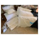 CREAM COLORED EMBOSSED BEDSPREADS W/ SCALLOPED