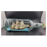 13" MODEL SHIP IN BOTTLE