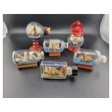 6 MINIATURE SHIPS IN BOTTLES AND RELATED ITEMS