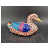 HEREND PORCELAIN FIGURINE - DUCK - 3 3/4 INCH