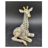 HEREND PORCELAIN FIGURINE - LAYING GIRAFFE -