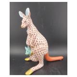 HEREND PORCELAIN FIGURINE - KANGAROO AND