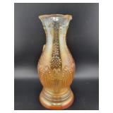 6" MARIGOLD CARNIVAL GLASS VASE