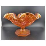 IMPERIAL MARIGOLD CARNIVAL GLASS 5" COMPOTE