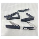 (6) ASSORTED SINGLE BLADE FOLDING POCKET KNIVES