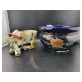 DONKEY PLANTER AND BLUE PLANTER