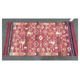 25" X 44" GREEK KELIM RUG W/ANIMAL MOTIF