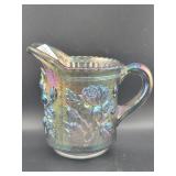 IMPERIAL LUSTER ROSE SMOKE CARNIVAL GLASS 5" PITC