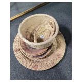 6 ASSORTED WOVEN BASKETS