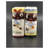 PAIR BLACK AMERICANA S & P SHAKERS - 3"