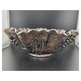IMPERIAL CARNIVAL GLASS GRAPE VINE 10" BOWL