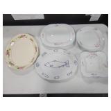 5 ASSORTED CERAMIC PLATTERS AND BOWLS