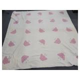 88" X 89" BUTTERFLY PATTERN HAND SEWN QUILT