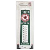 TEXACO MOTOR OIL REPRO TIN THERMOMETER