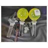 5 PERFUME BOTTLE GLASS STOPPERS