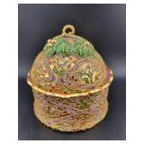 ENAMELED COVERED DRESSER BOX