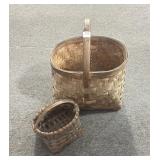 (2) ANTIQUE HAND BASKETS