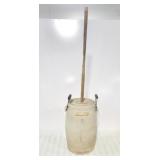 3 GALLON CROCK BUTTER CHURN W/LID AND DASHER