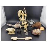 ASSORTED FIGURINES: ANIMALS, CHINESE, ETC.