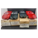 4 ERTL CORVETTE MODEL CARS - ALL 4 ARE 1990