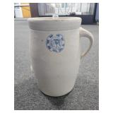 2 GALLON INDIAN HEAD CROCK CHURN - NO LID - NO