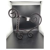 WROUGHT IRON WINE BOTTLE CADDY