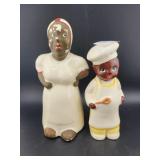 BLACK AMERICANA  SHAKER AND A BANK - CERAMIC