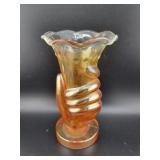 CARNIVAL GLASS MARIGOLD VASE - 5"