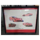 599 GTB FIORANO PRINT #1655 OF 1999 FRAMED AND