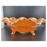 IMPERIAL GLASS MARIGOLD DOUBLE DUTCH WINDMILL BOWL
