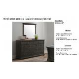NORTHRIDGE "WREN" DRESSER W/MIRROR: DARK OAK - N