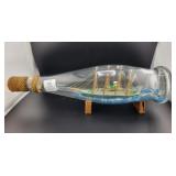 13" BOTTLE WITH MODEL SHIP INSIDE